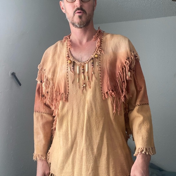 Gorgeous vintage beaded hippie shirt (cotton) - Picture 5 of 7